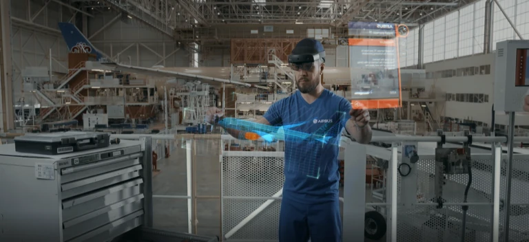 Airbus partnered with Microsoft HoloLens2 to make design validation more efficient.